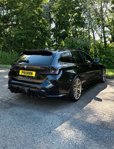 BMW G80 M3 G82 M4 led carbon fiber diffuser