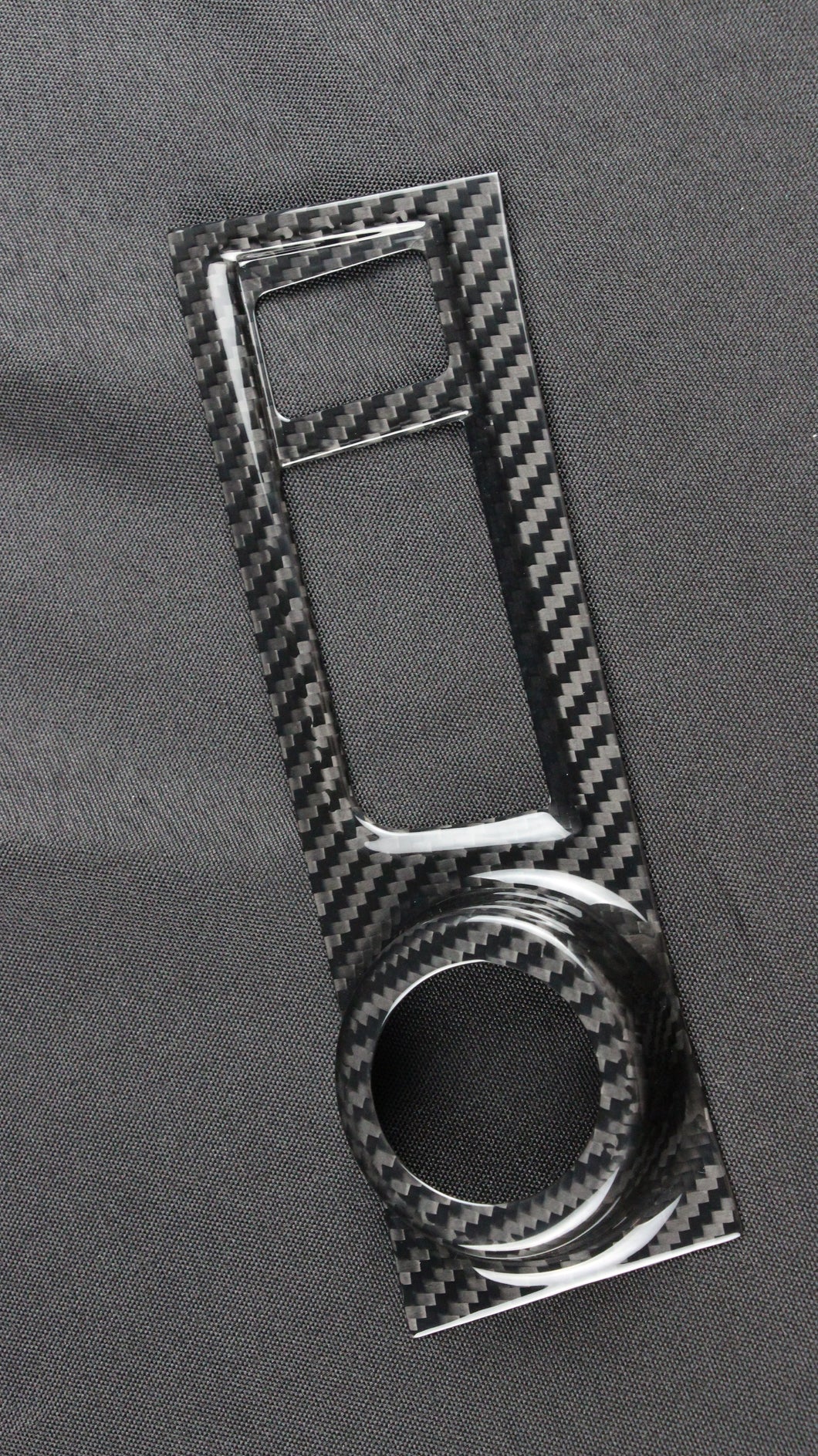 START STOP carbon fiber trim