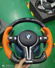 Load image into Gallery viewer, BMW Carbon fiber (complete steering wheel) LED Racing Steering Wheel For F30 f10 M4 M5 M6 1 2 3 4 5 6 7 SERIES X1 X2 X3 X5M X6M
