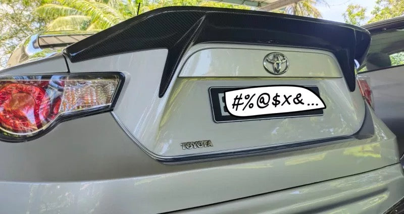 Carbon fiber BTA spoiler wing