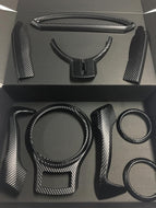 Matt Carbon fiber leather wrap 9 piece set